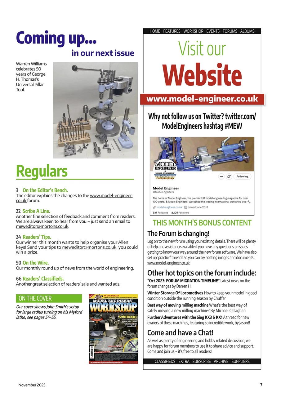 Model Engineer & Workshop Magazine Preview Pages
