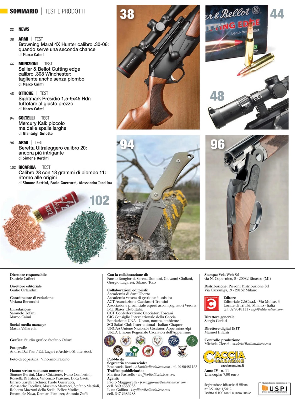 Caccia Magazine Preview Pages