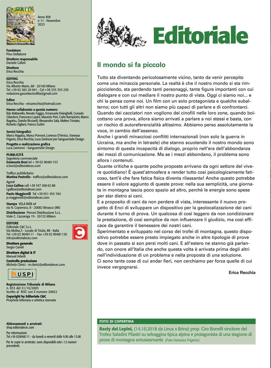 La Gazzetta Della Cinofilia Venatoria Preview Pages