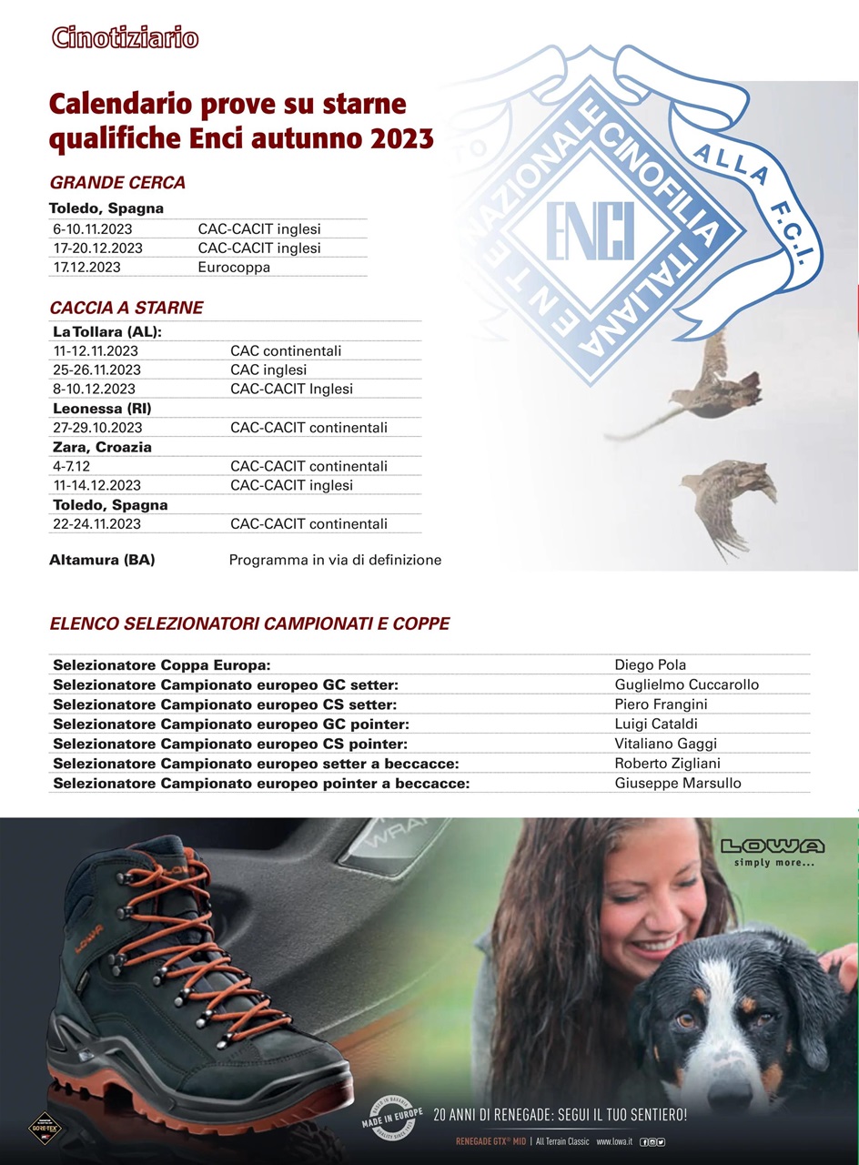 La Gazzetta Della Cinofilia Venatoria Preview Pages