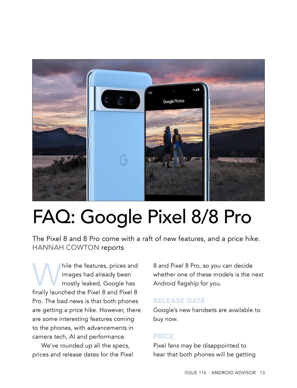 Android Advisor Preview Pages