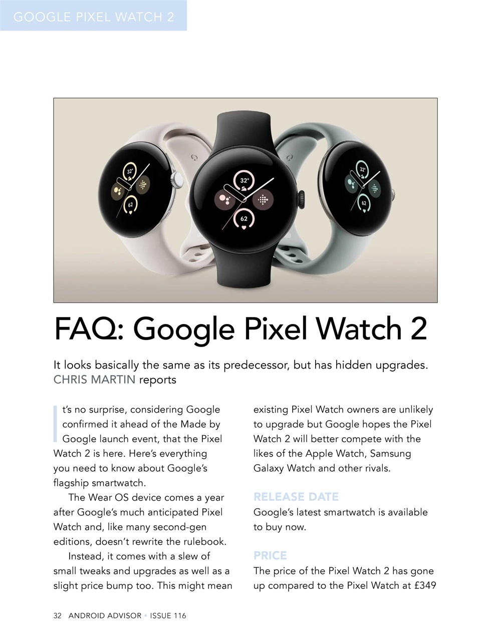 Android Advisor Preview Pages