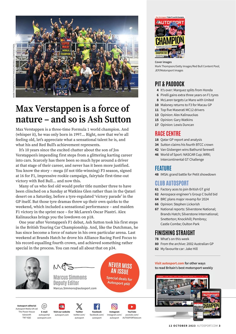 Autosport Preview Pages