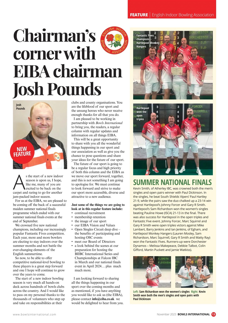 Bowls International Preview Pages