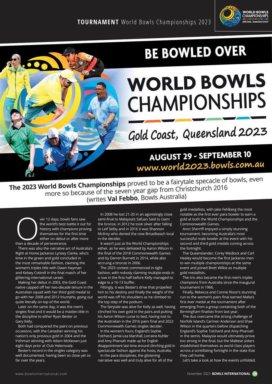 Bowls International Preview Pages