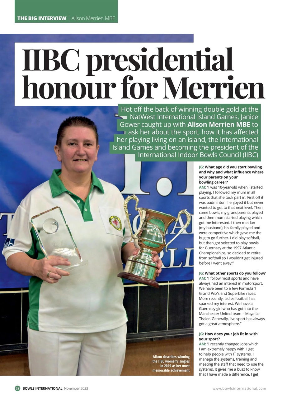 Bowls International Preview Pages