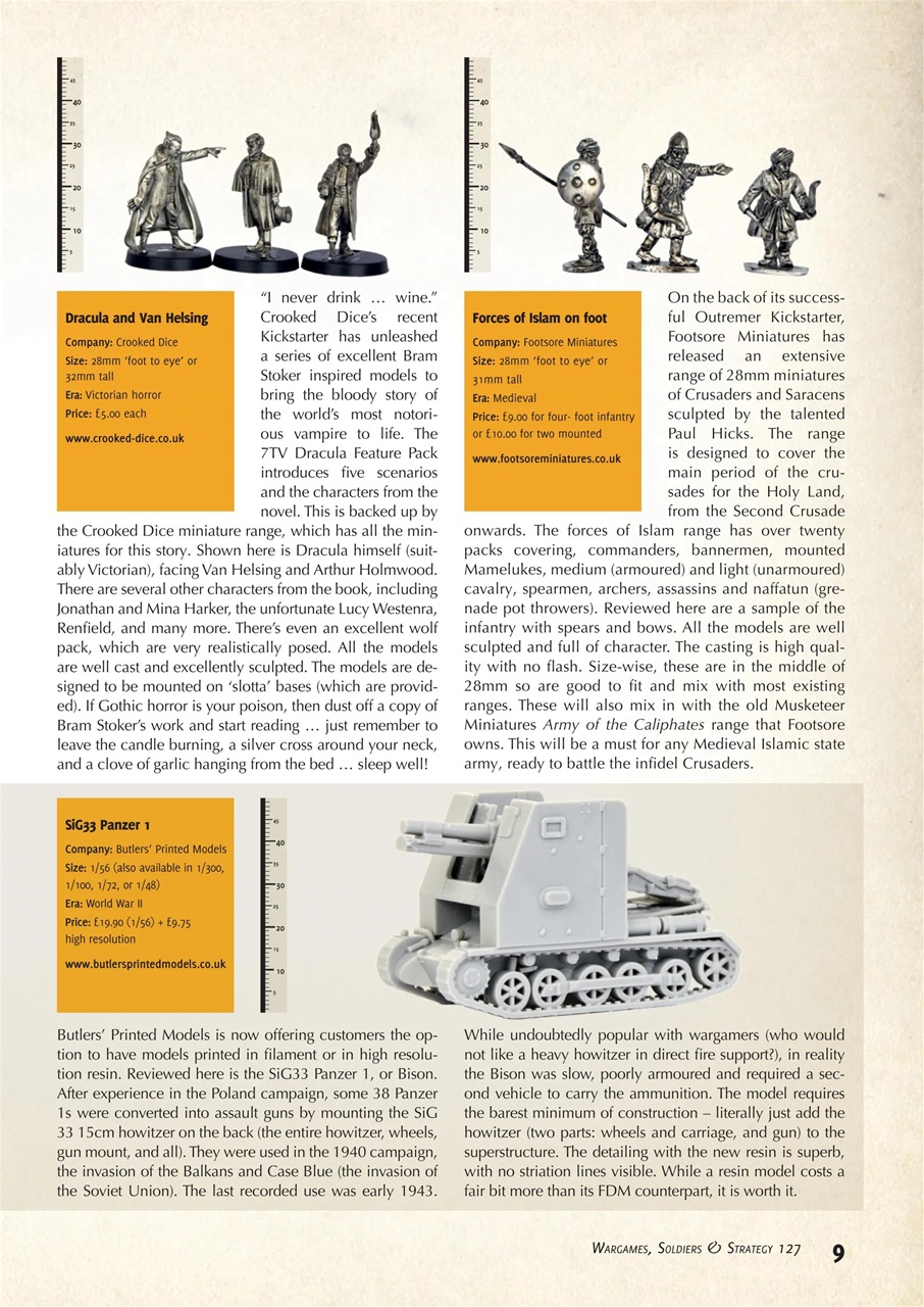 Wargames, Soldiers & Strategy Preview Pages