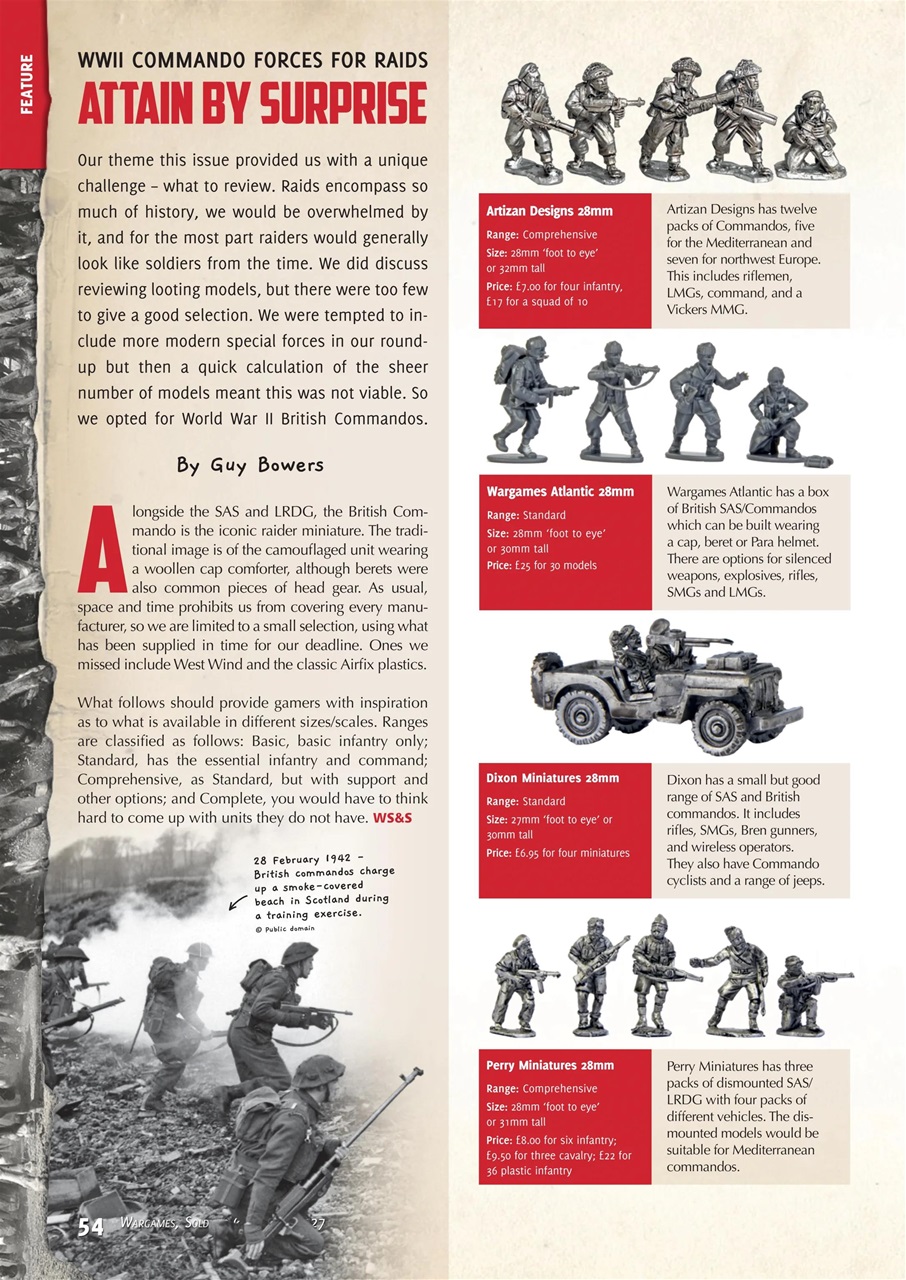 Wargames, Soldiers & Strategy Preview Pages
