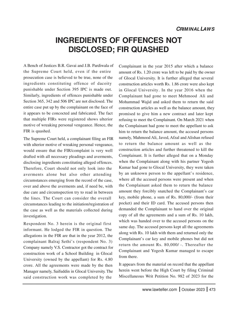 Lawteller – A Legal Awareness Magazine Preview Pages