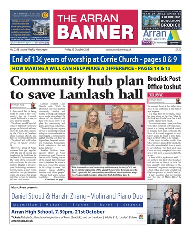 Arran Banner issue 13/10/2023