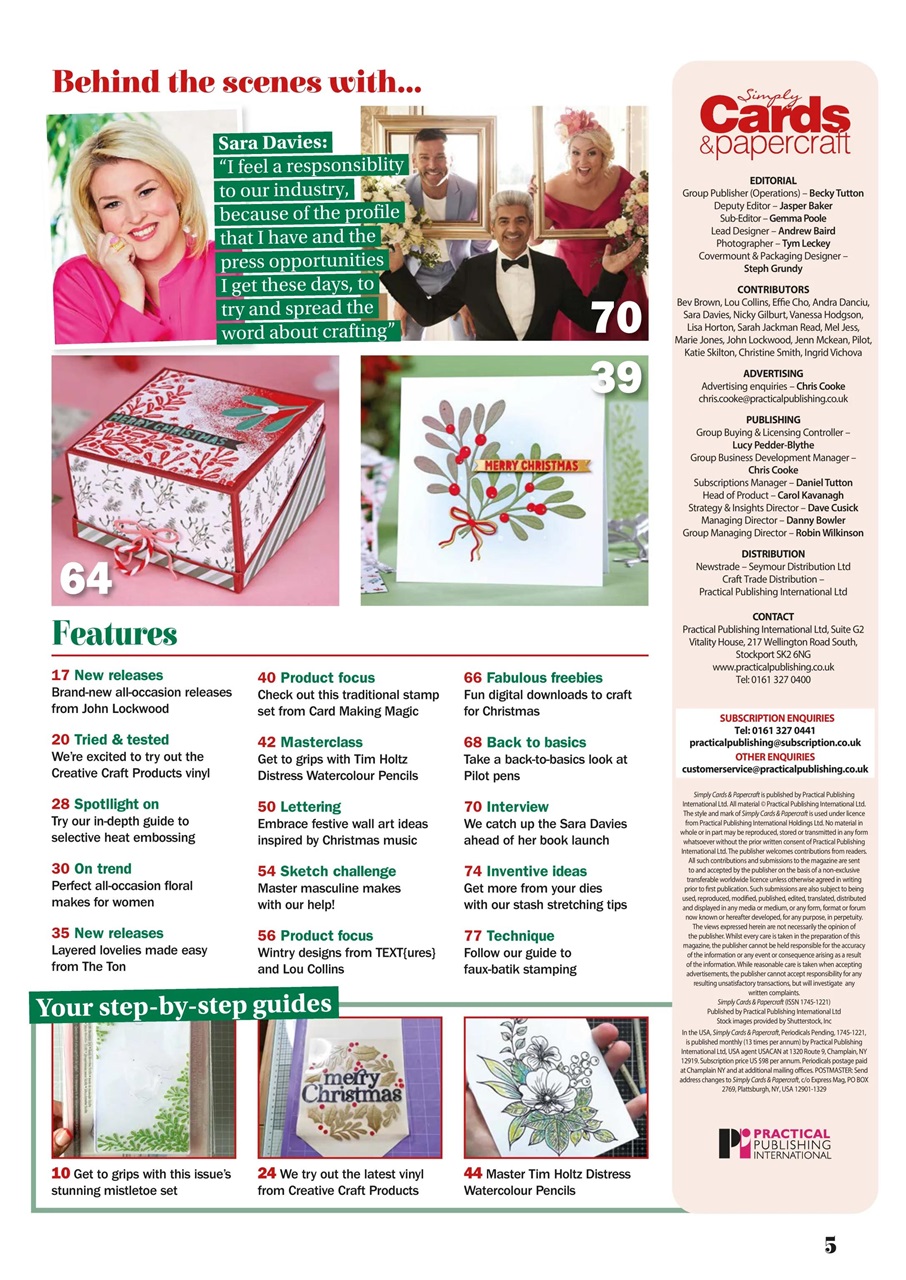 Simply Cards & Papercraft Preview Pages