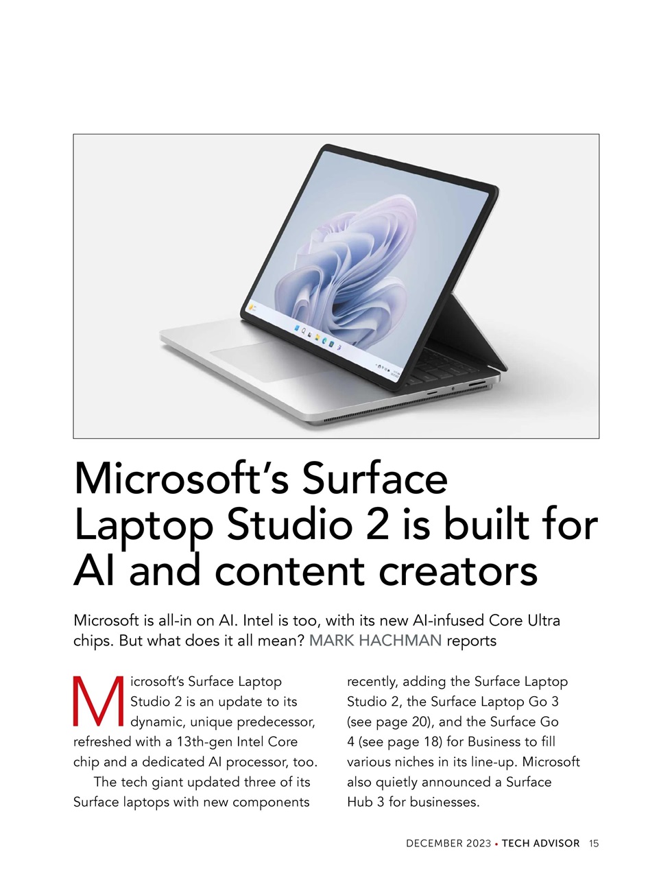 Tech Advisor Preview Pages