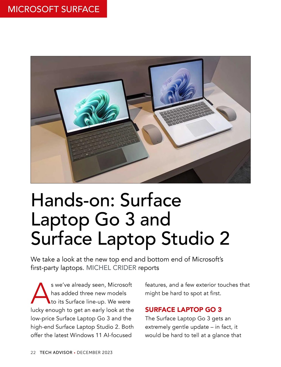 Tech Advisor Preview Pages