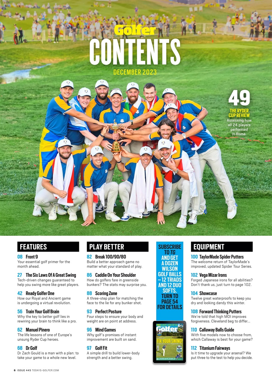Today's Golfer Preview Pages