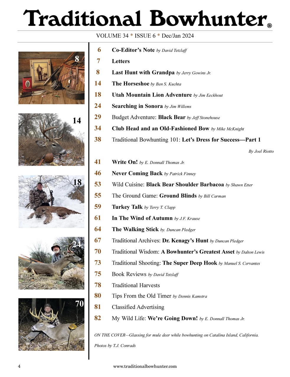 Traditional Bowhunter Magazine Preview Pages