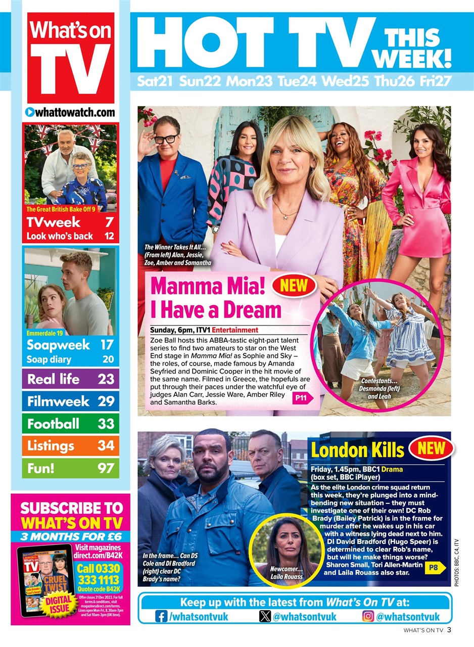 What's on TV Preview Pages