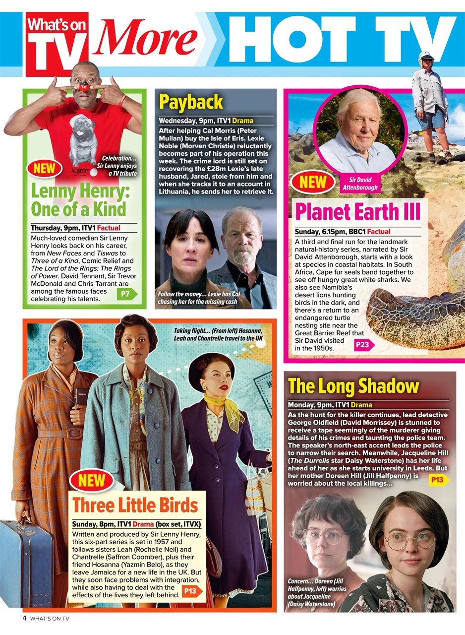 What's on TV Preview Pages