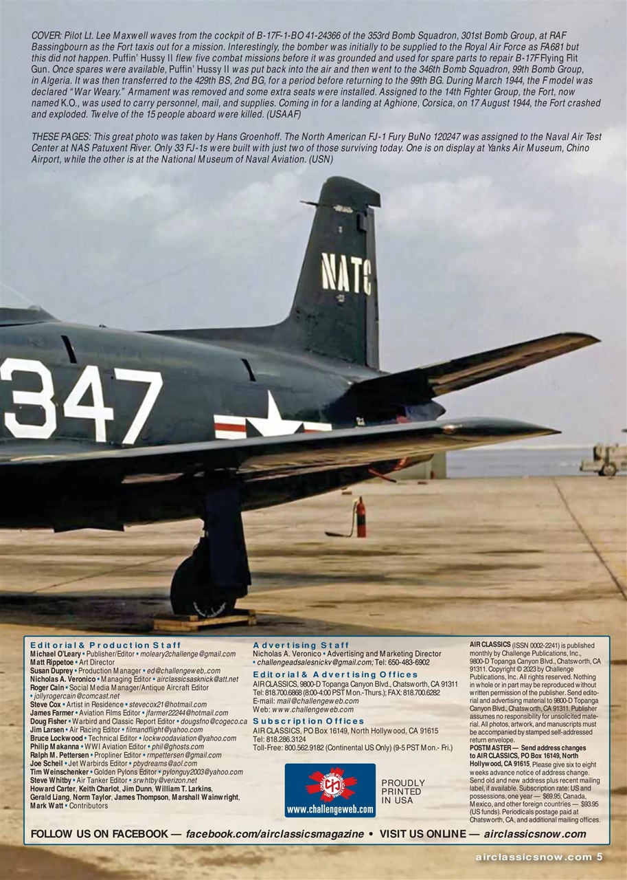 Air Classics - Where History Flies Preview Pages