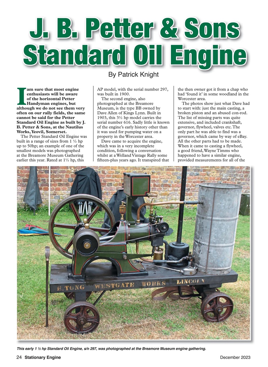 Stationary Engine Preview Pages
