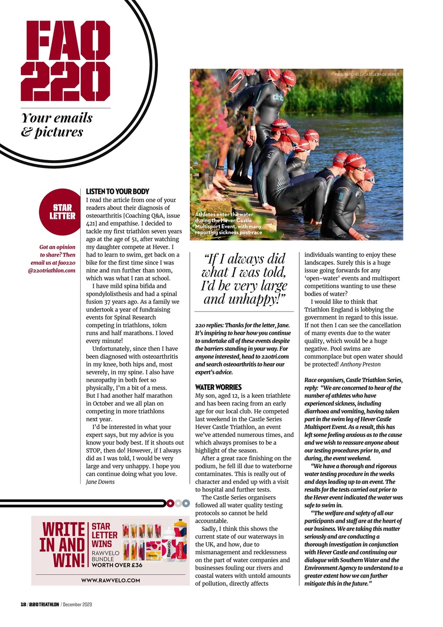 220 Triathlon Magazine Preview Pages