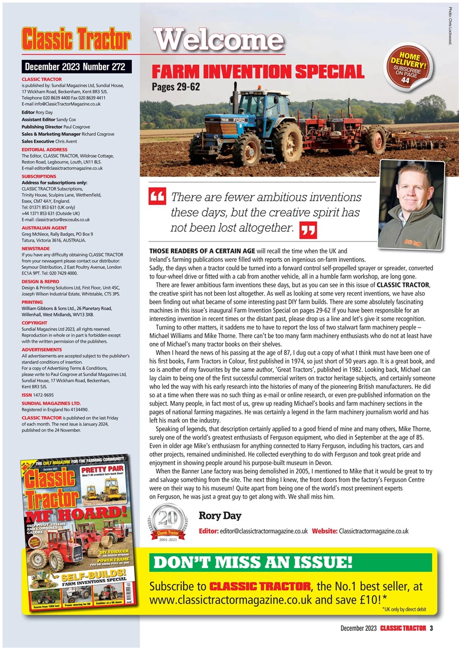 Classic Tractor Preview Pages