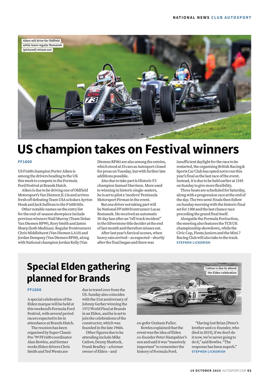 Autosport Preview Pages
