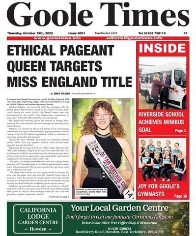 Goole Times issue October 19th 2023