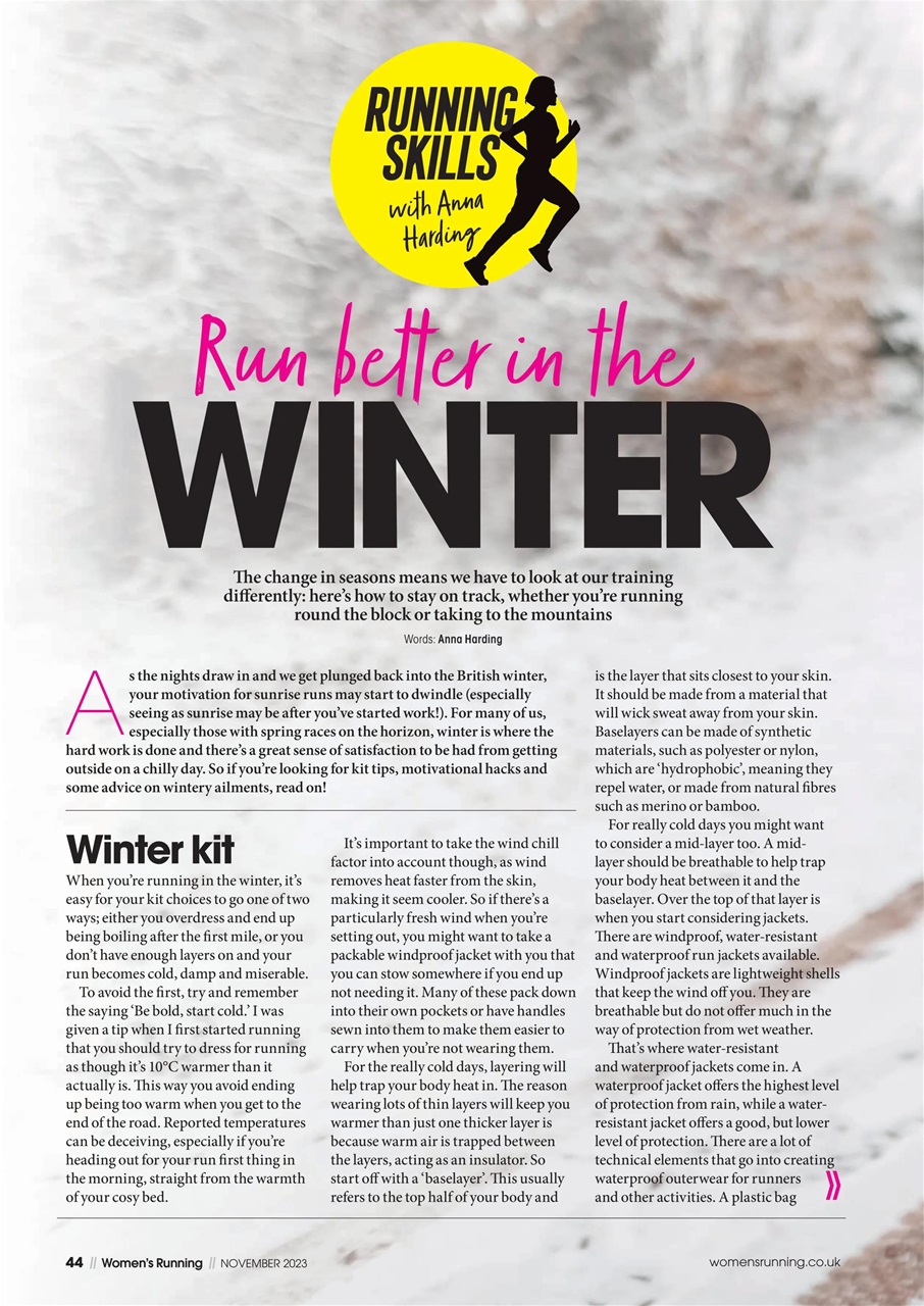 Women’s Running Preview Pages