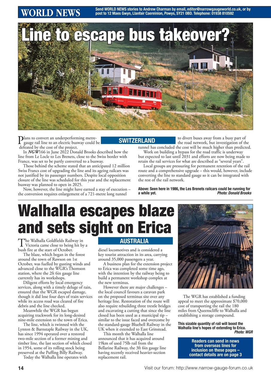 Narrow Gauge World Preview Pages