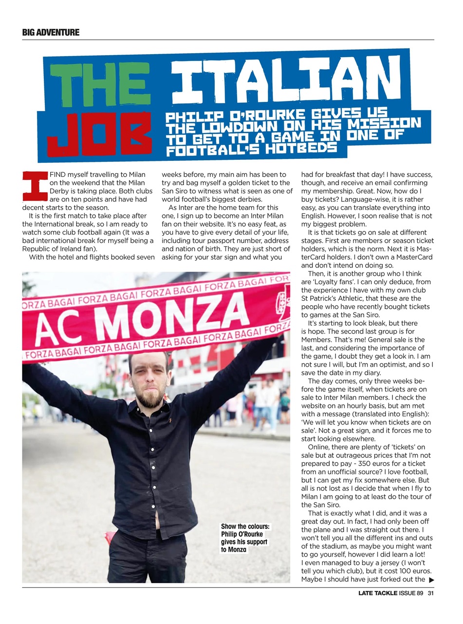 Late Tackle Football Magazine Preview Pages