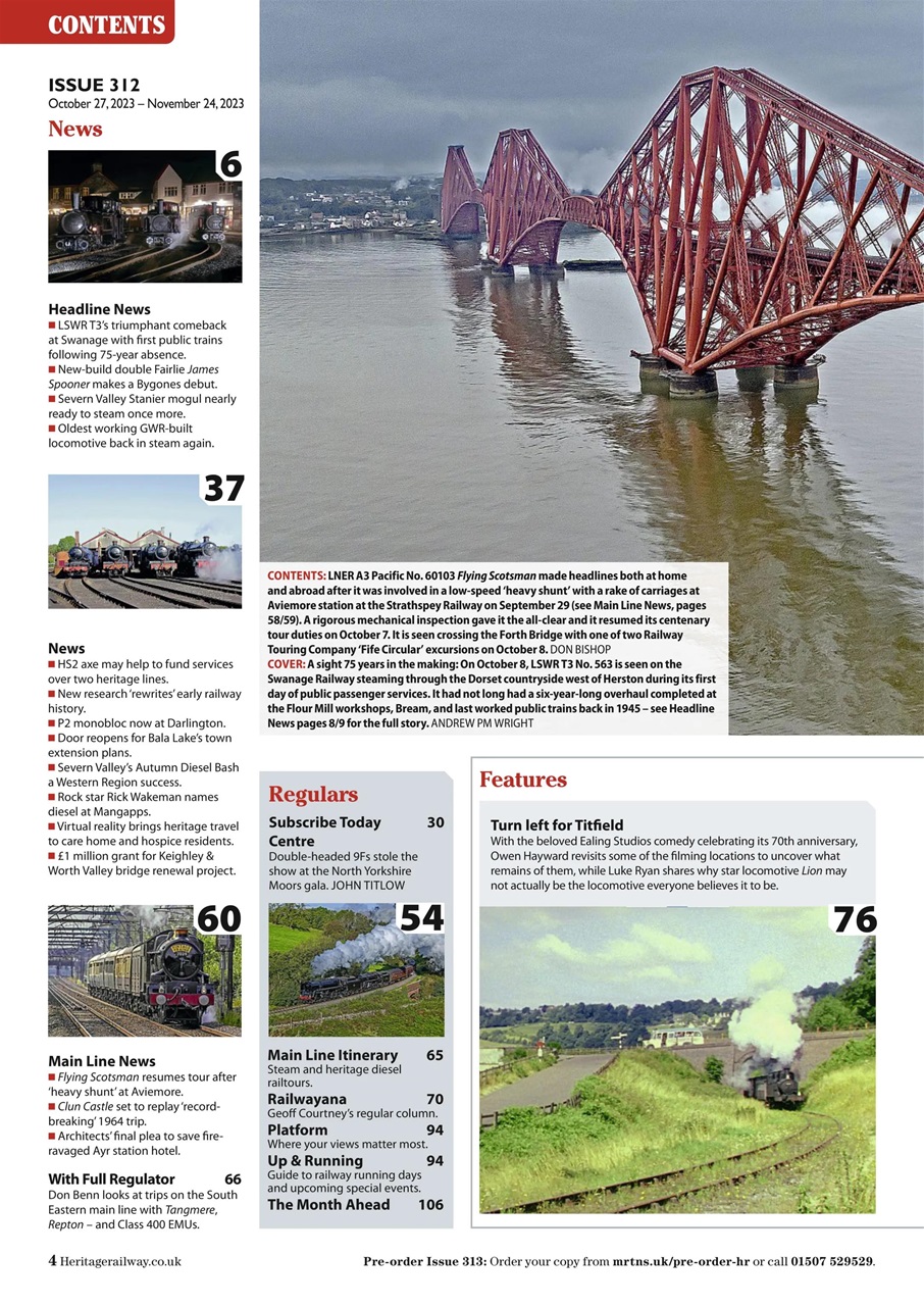 Heritage Railway Preview Pages