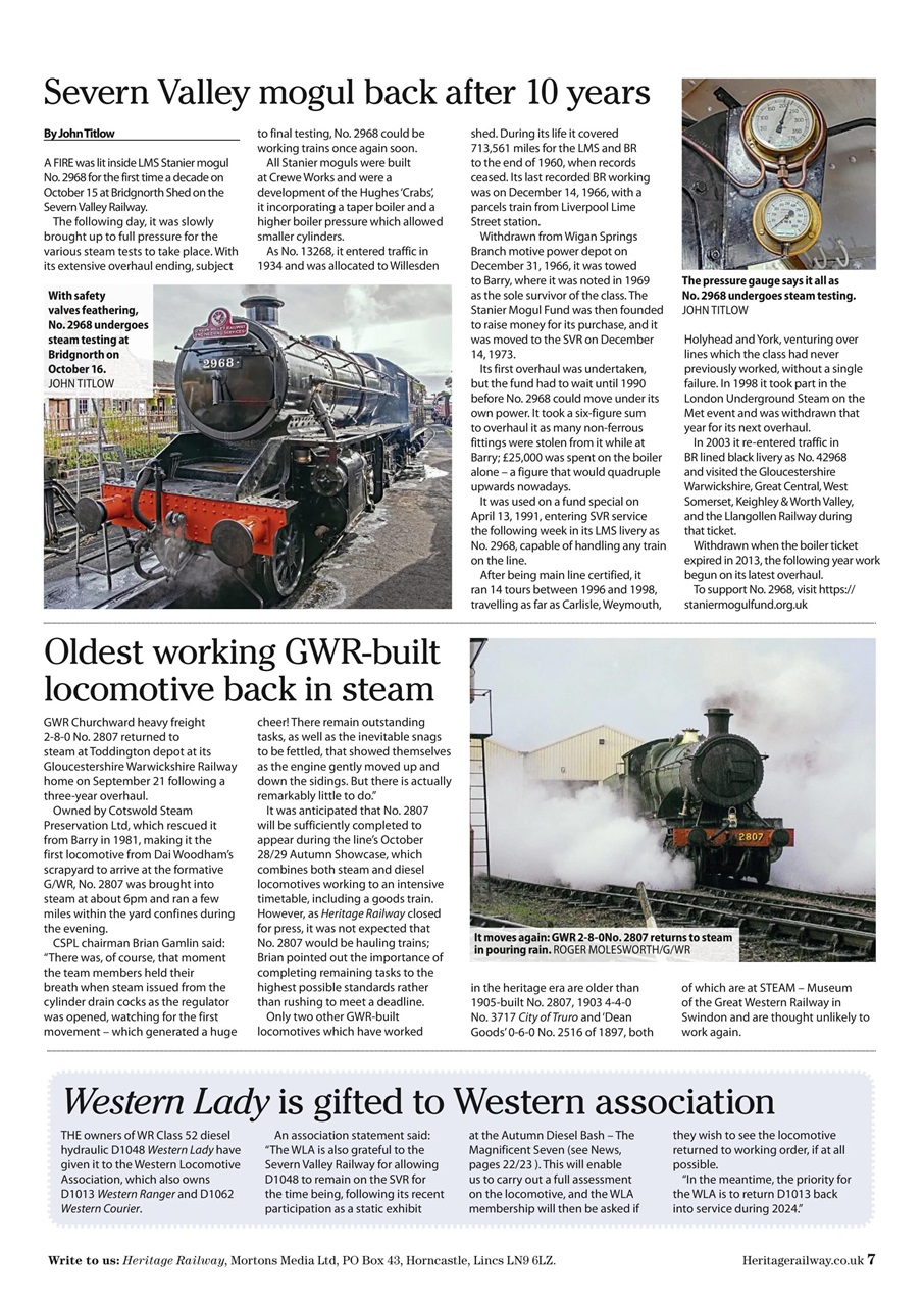Heritage Railway Preview Pages