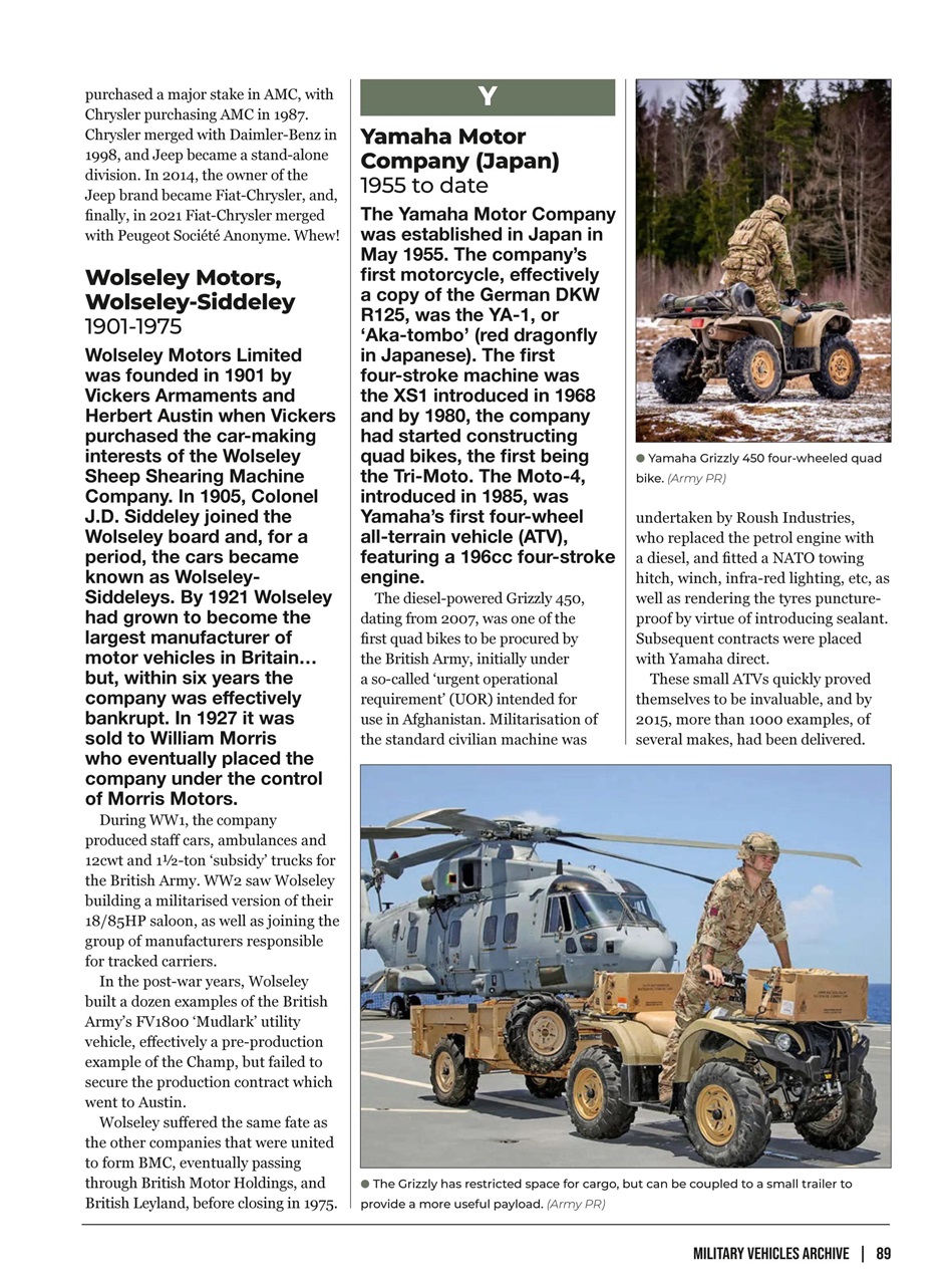 Military Vehicles Archive Preview Pages