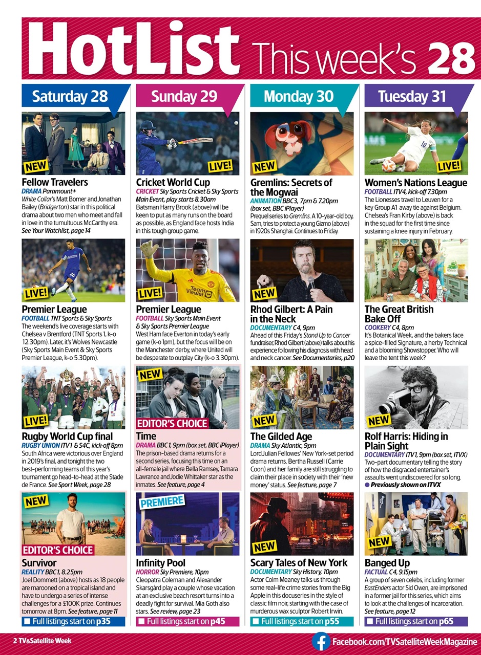 TV & Satellite Week Preview Pages