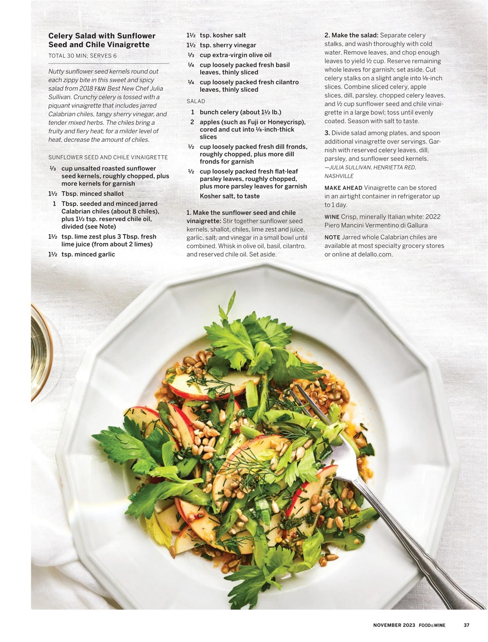 Food & Wine Preview Pages