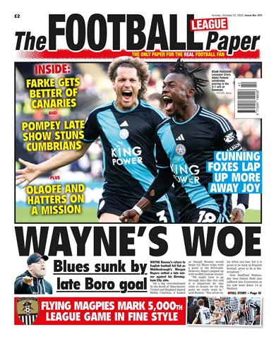 The Football League Paper issue 22nd October 2023