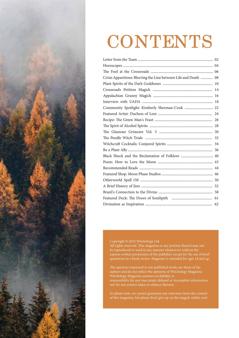 Witchology Magazine Preview Pages