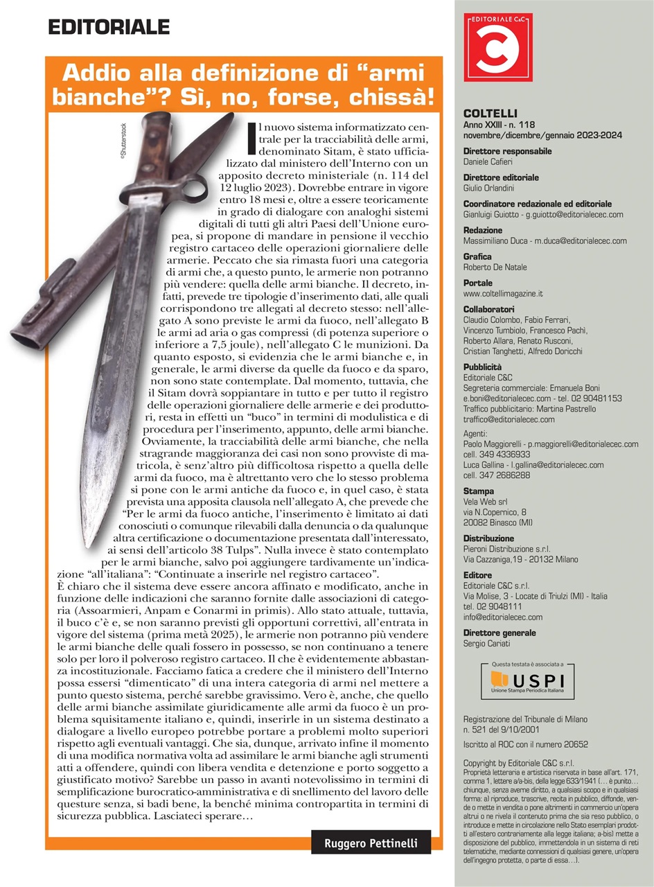 COLTELLI Preview Pages