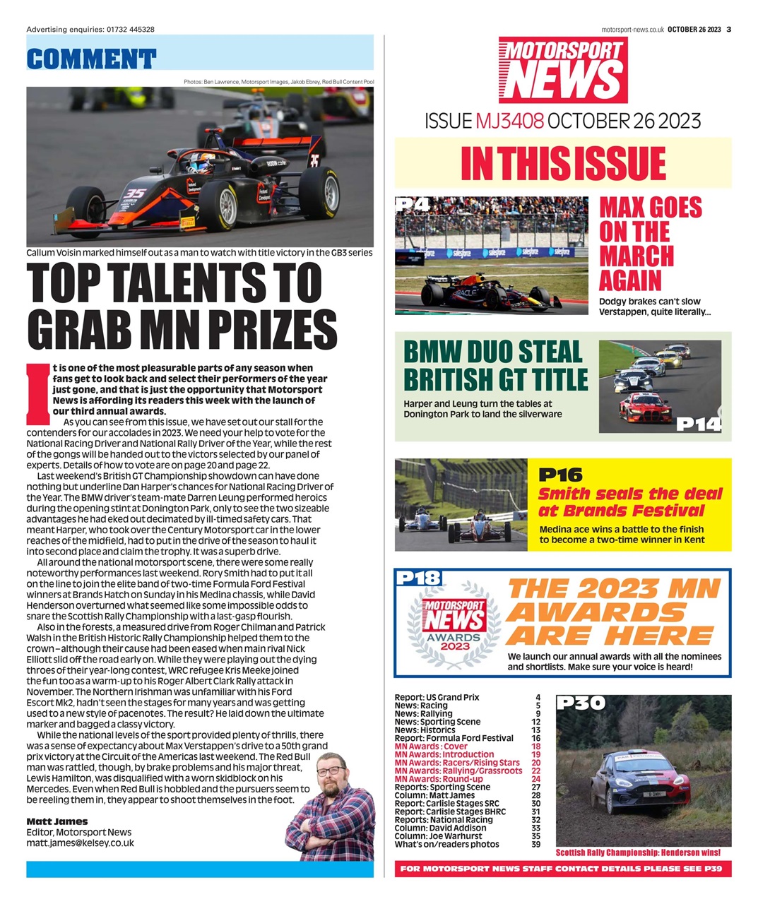 Motorsport News Preview Pages