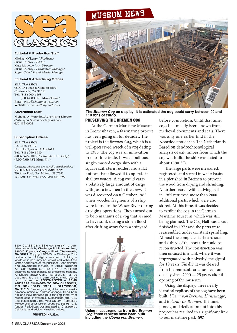 Sea Classics - Where History Sets Sail Preview Pages
