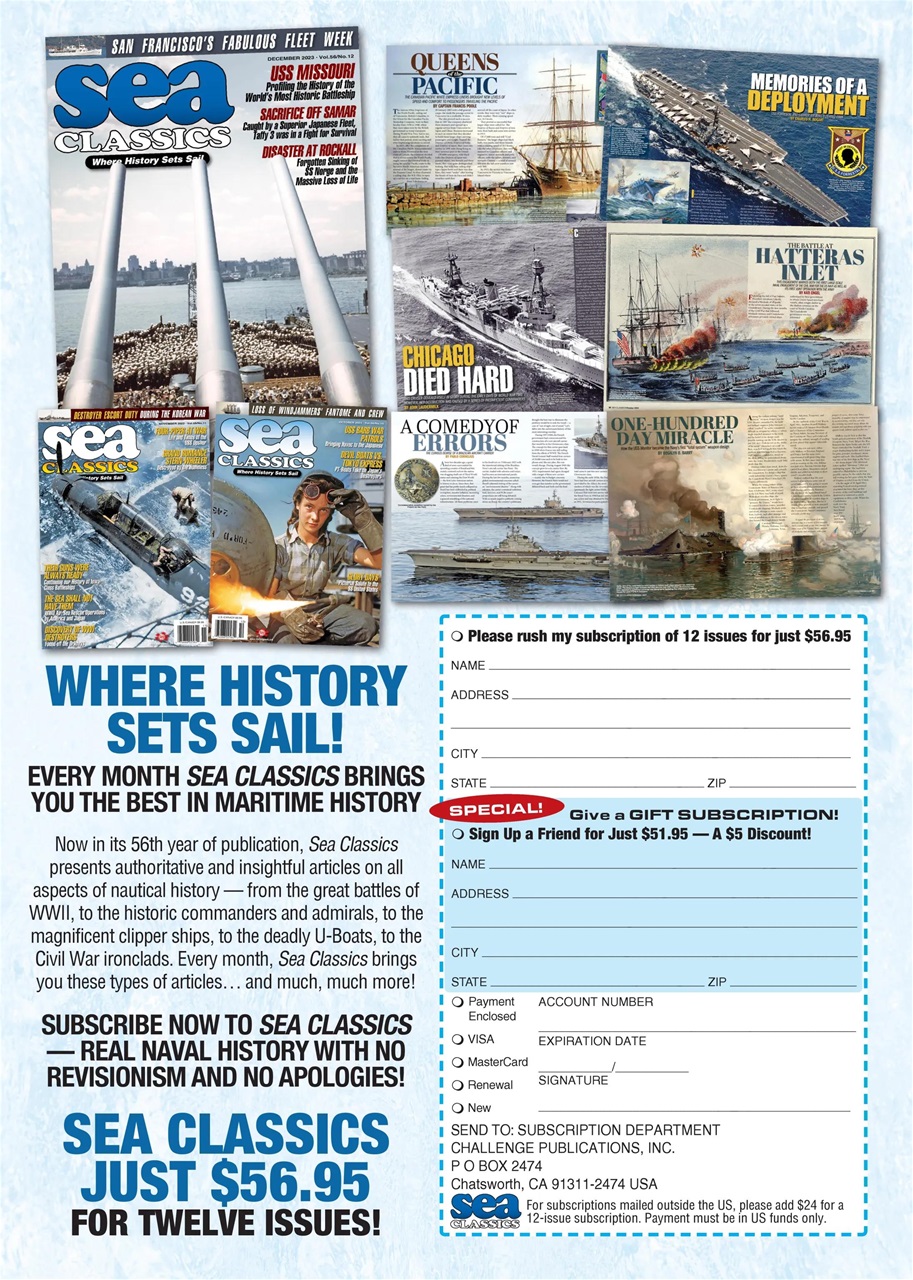 Sea Classics - Where History Sets Sail Preview Pages