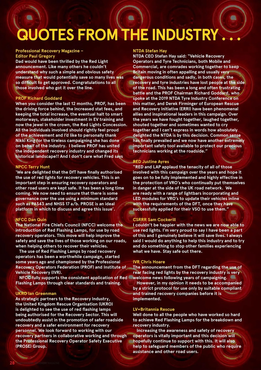 Professional Recovery Magazine Preview Pages