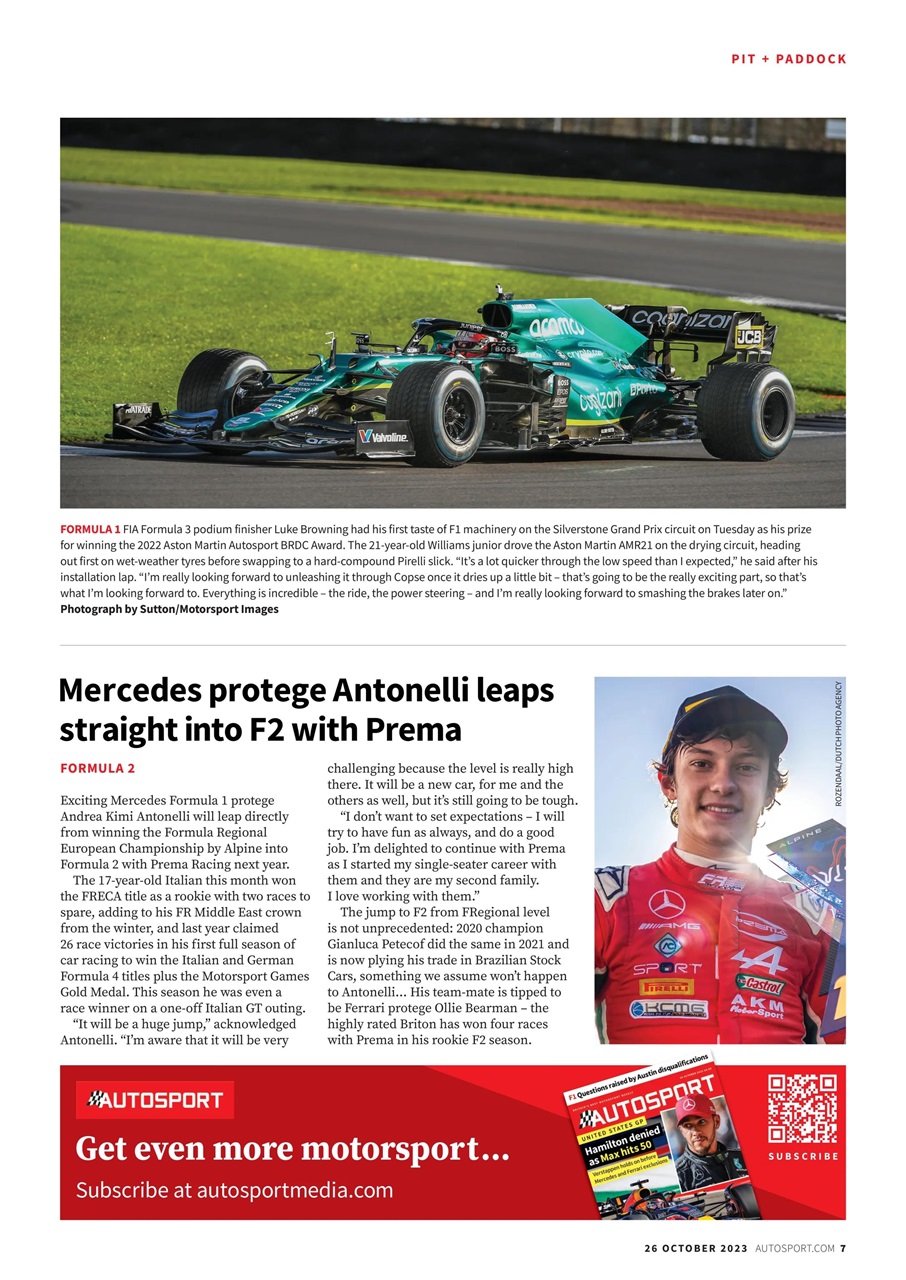 Autosport Preview Pages