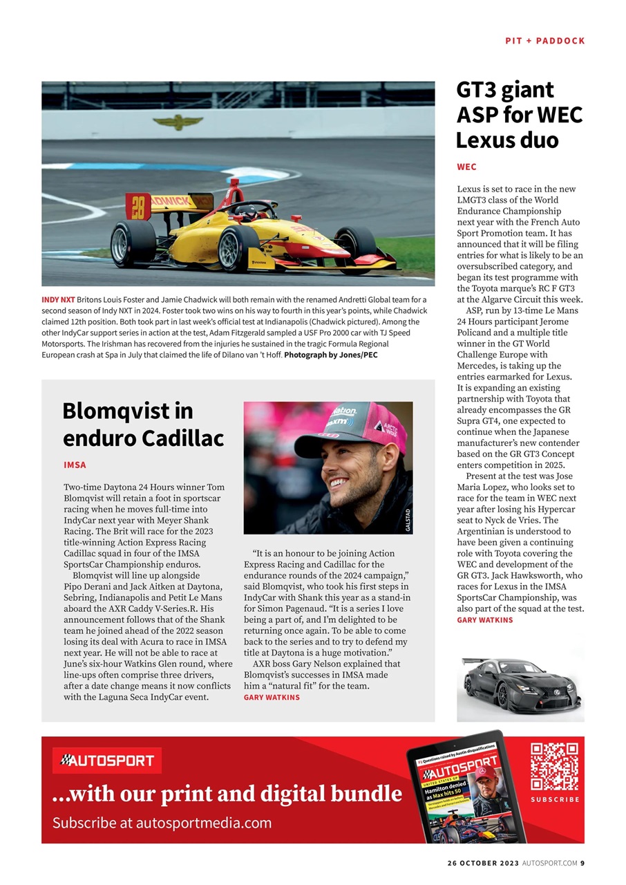 Autosport Preview Pages