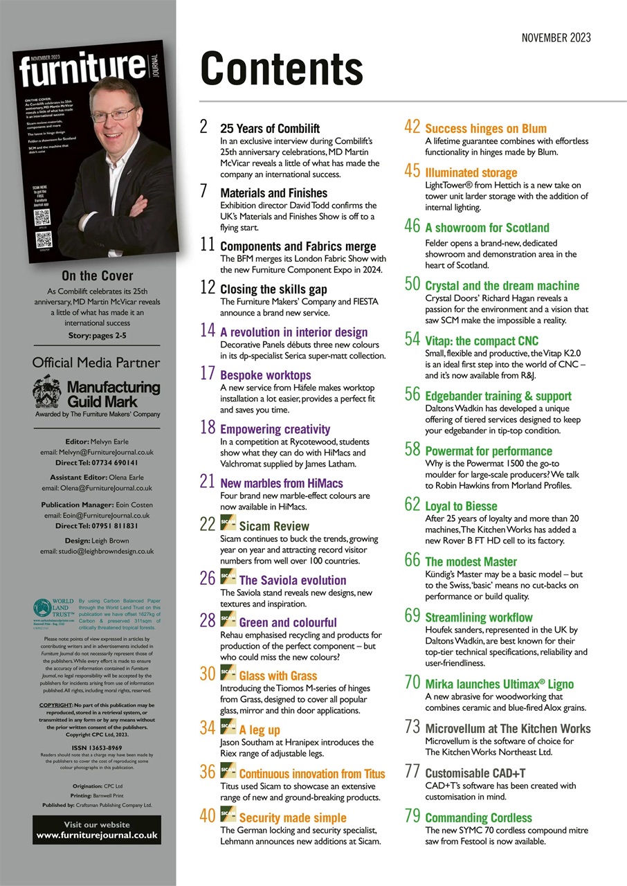 Furniture Journal Magazine Preview Pages