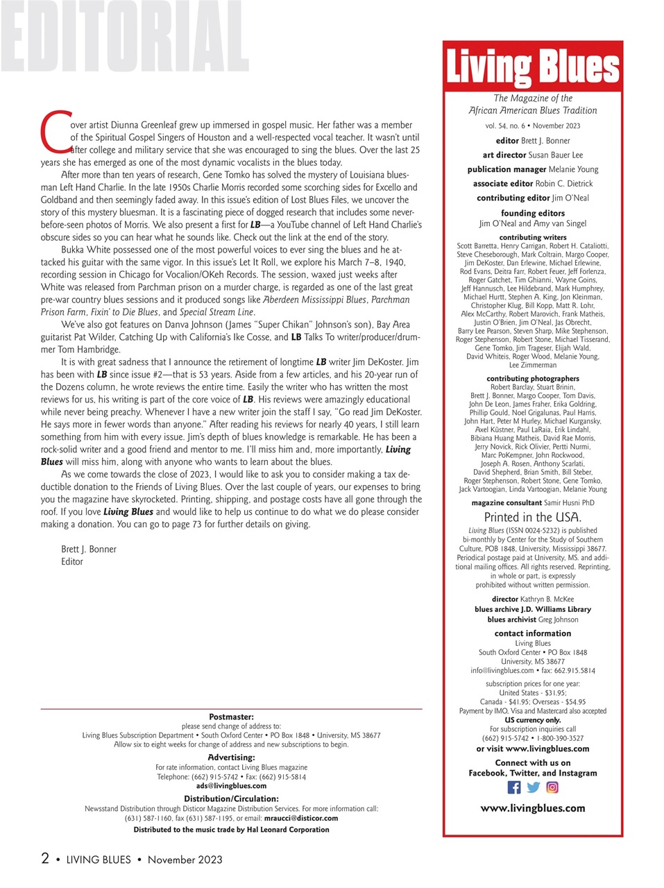 Living Blues Preview Pages