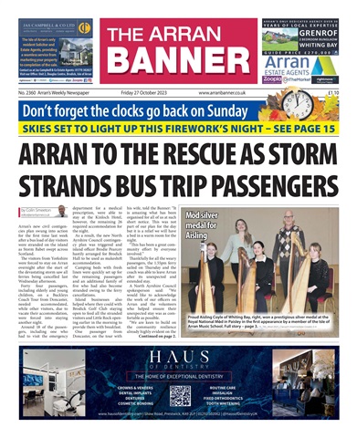Arran Banner issue 27th October 2023