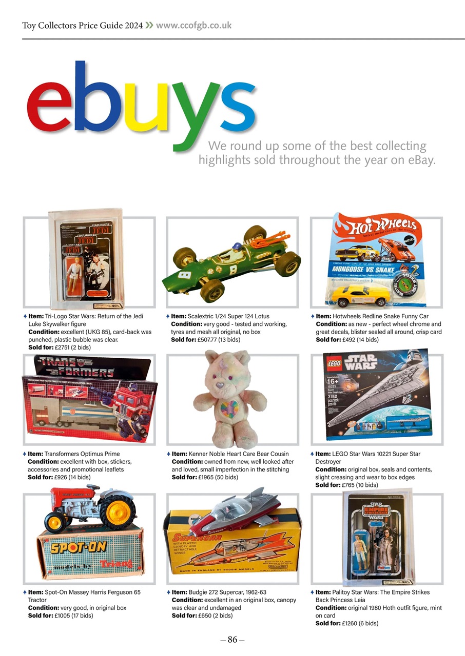 Toy Collectors Price Guide Preview Pages
