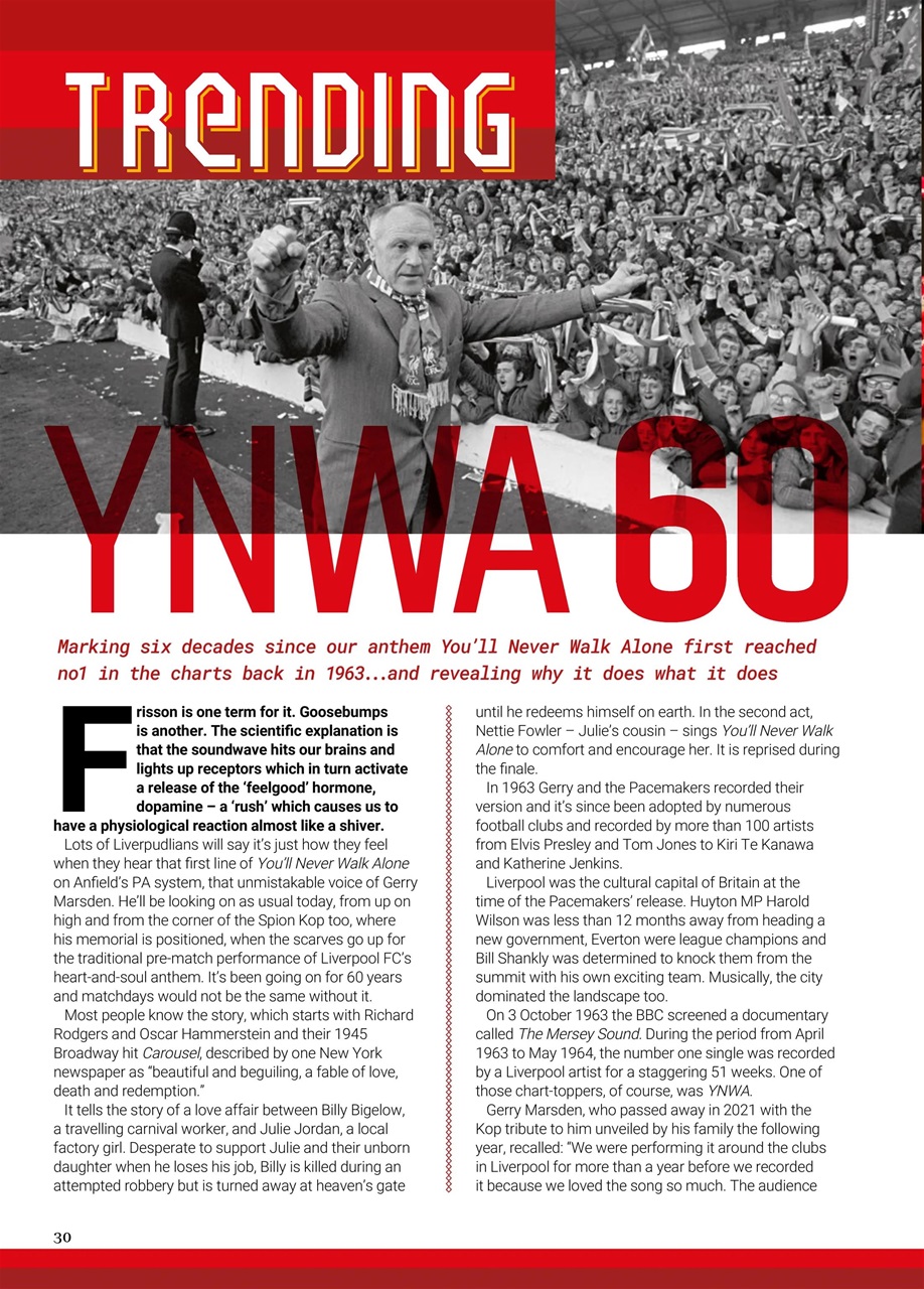 Liverpool FC Programmes Preview Pages