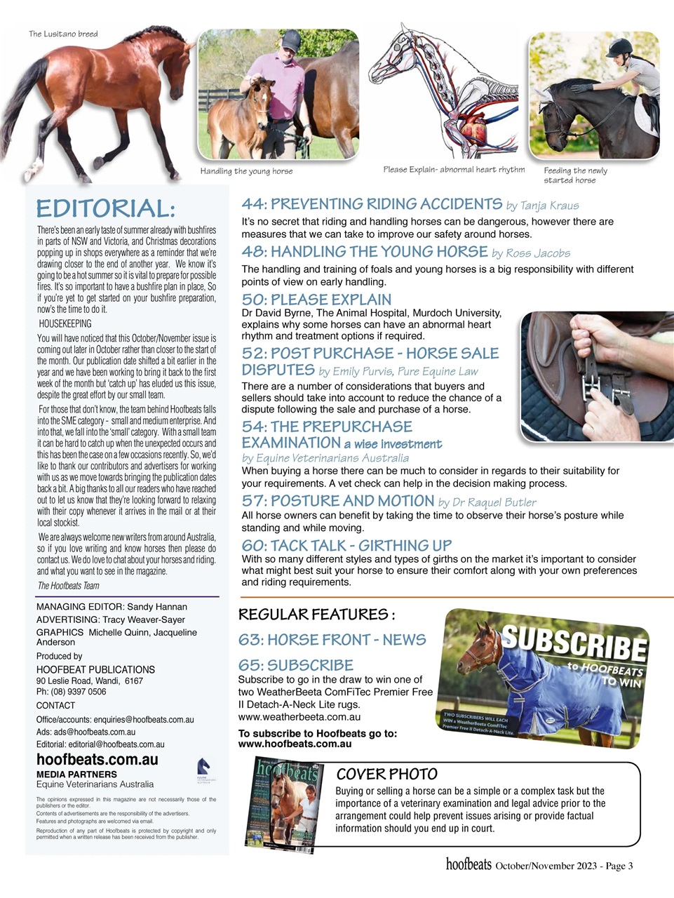 Hoofbeats Preview Pages